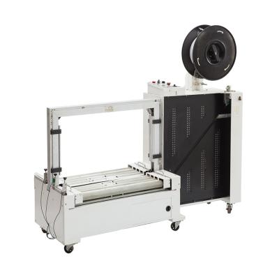 China MH102B CLOTHING Table Low Packer Strapping Machine With Conveyor Line for sale