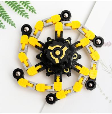 China Mechanical Robot Chain Toy Children Creative Spinner Fingertip Spinner Decompression Gyro DIY Plastic for sale