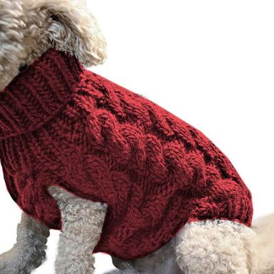 China Wholesale Multicolor Warm Soft Winter Sweater Dog Clothes Viable for sale