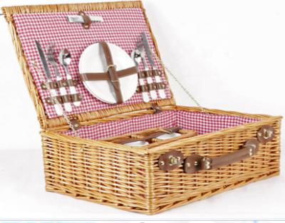 China China Eco-friendly Handmade Rattan Willow Wicker Picnic Basket for sale