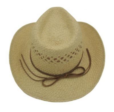 China Natural Cowboy Striped Hat Adults Straw Hat Straw Visor Summer Grass Spring for sale