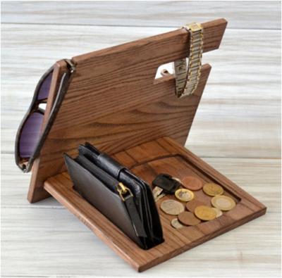 China Europe Wallet Natural Wood Key Chain Coin Displays Cup Holder Movable Holder for sale