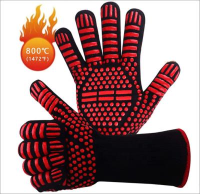 China High Temperature Silicone BBQ Gloves Extreme Heat Resistant HIGH TEMPERATURE Silicone Grill Gloves for sale