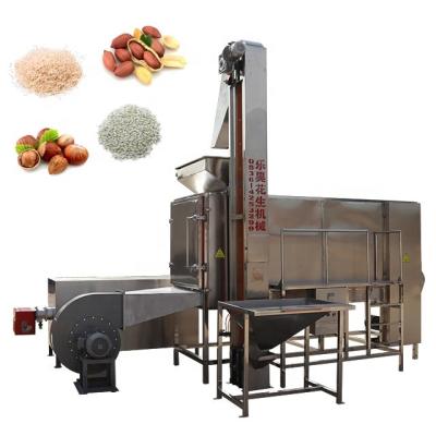 China Thickened Insulation Layer Lehao ​​Smart Large Capacity 800 Kg Per Hour Conveyor Belt Continues Barley Nuts Grain Peanut Roaster Machine for sale