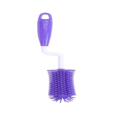 China Household Cleaning GOURMAID Household Food Grade Baby Bottle Brush Kitchen Cup Brush Silicone Cup Glass Brush for sale