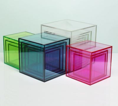 China Hot GOURM color box bending custom design plexiglass acrylic storage presentation box GLIPA750-5 for sale