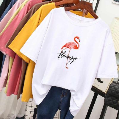 China Breathable Wholesale High Quality 100% Cotton Plain White Bulk Plain T shirt Women's Tank Tops Short Sleeved Knitted Yarn Dyed T shirts for sale