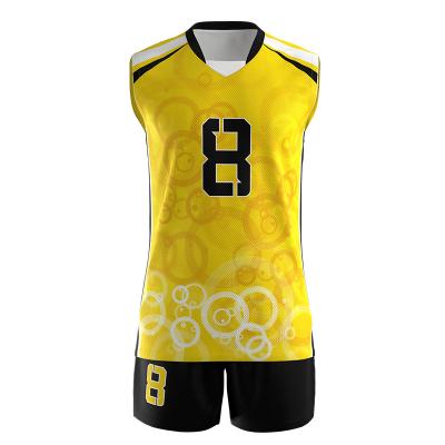 China Antibacterial High Quality Volleyball Uniform Set Sports Jersey Men's And Women's Shorts for sale