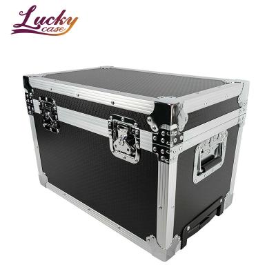 China Custom Aluminum Flight Case Trolley Style Travel Storage Tool Suitcase Good Quality Flight Service Case for sale