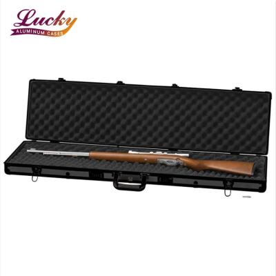 China Factory Price Long Frame Rifle Gun Portable Locking Shotgun Storage Box Hard Waterproof Shockproof Dustproof Aluminum Case with Egg Foam for sale