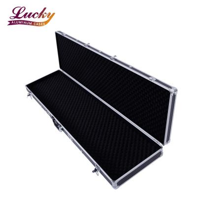 China Gun Rifle Case Portable Aluminum Dustproof Shockproof Waterproof Hard Locking Long Gun Shotgun Storage Box Pistol Pistol Lock Box with Thick Padded Foam for sale