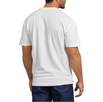 China Hotsell Men's Breathable Short Sleeve Heavy Crew Neck Pocket Tee White T-Shirt for sale