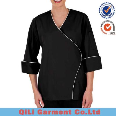 China Fresh Hot Selling Women Chef Jacket High Quality Uniform Rasturing Kitchen Cooking Chef for sale