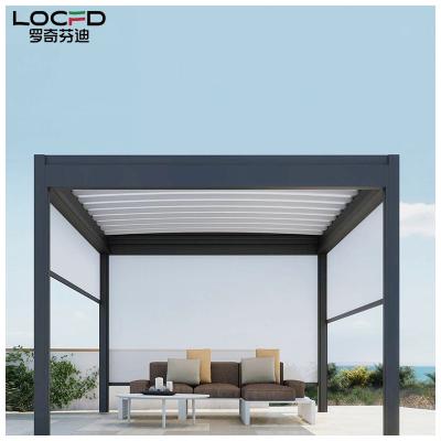 China UV Protection Outdoor Sunshade Outdoor Sunshade Roller Shutter Garden Hotel Solarium Solarium Pergola Roller Shutter for sale