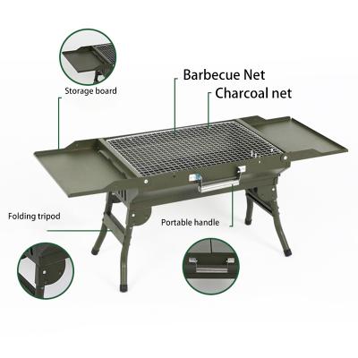 China China Easily Assembled Outdoor Portable BBQ Grills Chicken Stainless Steel Charcoal Table Top Folding BBQ Grills for sale