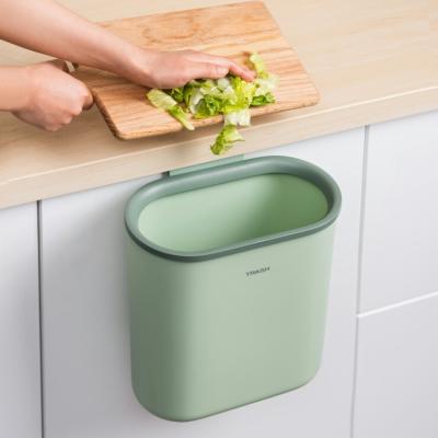 China Sustainable Wet And Dry Kitchen Plastic Hanging Bin Trash Can for sale