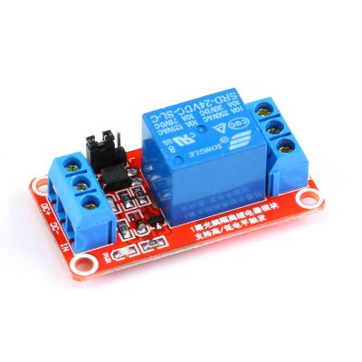 China 24V 1 Channel Trigger Optical Coupler 24V Sealed High Low Level Relay Module For Arduino for sale