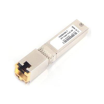 China FTTH FTTB FTTX Network SFP-10G-T 10GBASE-T SFP+ Copper RJ-45 30M Electrical Fiber To Rj45 Converter SFP Media for sale