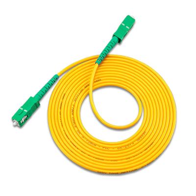 China SC/APC SC/APC Simplex 2.0mm 3.0mm PVC Single Mode Fiber Patch Cable Jumper Fiber Optic Patch Cord Fiber Patch Cord for sale