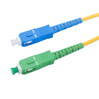 China 1M 2M 3M 5M SC APC to SC UPC Patch Tie Simplex 3.0mm Fiber Optic Patch Cable Fiber Optic Patch Cord for sale