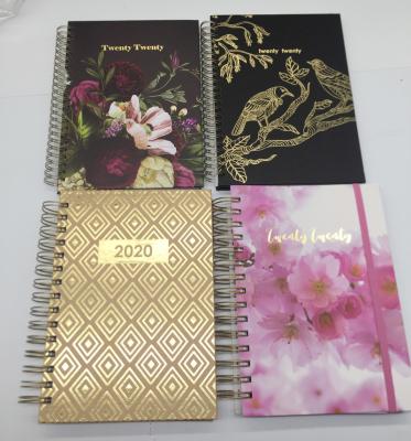 China Printed Custom Design Rose Gold Foil Spiral Notebook for sale