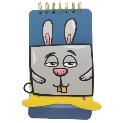 China Spiral Customized Mini Special Shaped Cartoon Spiral Notebook Wholesale Cute Animal Coil Notebook for sale