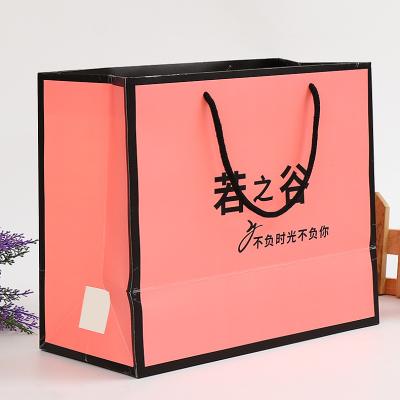 China Recyclable Fancy Customized Paper Shopping Bag With Satin Handle Best Selling for sale