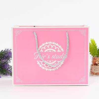 China Recyclable China New Wholesale Pink Paper Bag Designs for sale