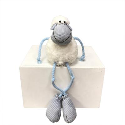 China Minimalist England Britain Sheep Plush Toy Lamb Home Decoration Animals With Rope Arms And Legs for sale