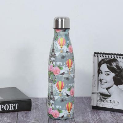 China 2021 Business Vacuum Water Bottle Eco Friendly Insulated Cola Shaped Stainless Steel Flask 500ml With for sale