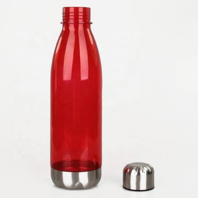 China Sustainable Manufacturers BPA Free 500ml Tritan Plastic Water Bottle With Stainless Steel Lid for sale