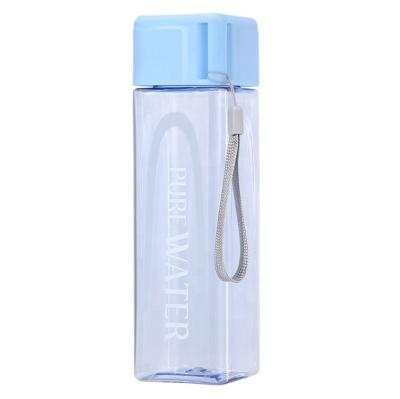 China Sustainable Hot Selling Eco-friendly Clear Square Milk Plastic Bottle Water Bottle For Water 500ml for sale