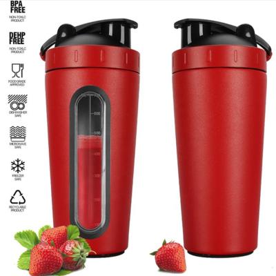 China Customized Viable Logo 720ml 500ml Stainless Steel Water Bottle Protein Shaker-Tumbler Coffee Mug for sale