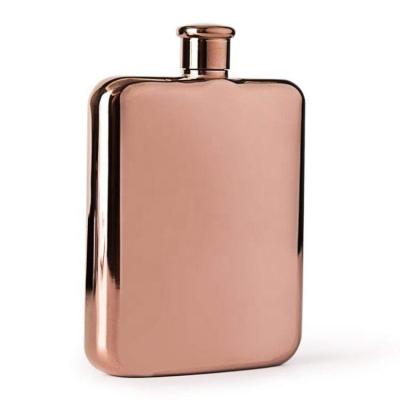 China 2021 minimalist good quality rose gold hip flask stainless steel hip flask for sale