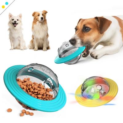 China Viable Newcomer Customizable 4 in 1 Interactive Pet Toy Planet Leakage Food Ball Puzzle Pet Dog Toy for sale