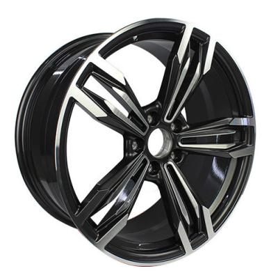 China Automobile Modification Sports Racing Wheel Rim Cheep Factory Price Five Spokes Forged Machine Silver Face Wheels for sale