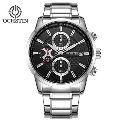 China Chronograph Ochstin Brand Foreign Trade Steel Band Men Punctuality Watch Three Eye Multi Calendar Watches for sale