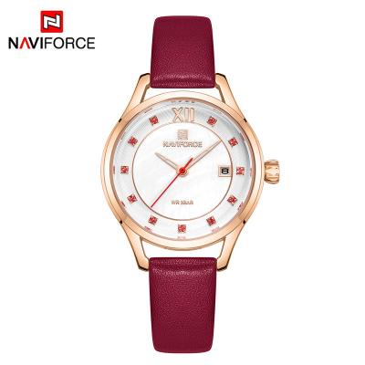 China Day/Date NAVIFORCE Tourbillon Watches Mens Automatic Golden Mesh Band Fashion Mechanical Watch for sale