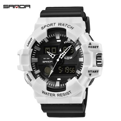 China SANDA Men's Day/Date Business Fashion Multi-funcyional Waterproof Watch Large Dial Student Sports Watch for sale