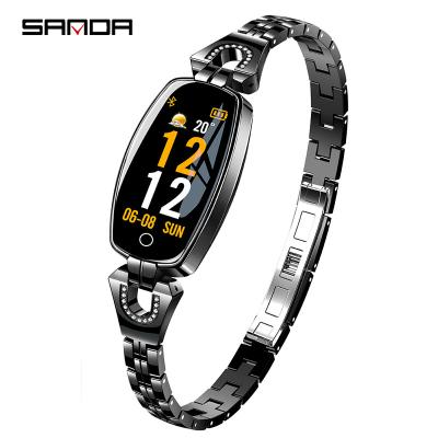 China Touch Screen Bluetooth Watch Newest Lady Smartwatch Women's H8 Screen Fashion Colorful Heart Rate Sport Smart Watch Of SANDA Bracelet 2018 for sale