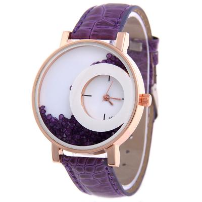 China New Fashion Chronograph Women Wrist Watch Thin Stone Quartz Watch Ladies for sale