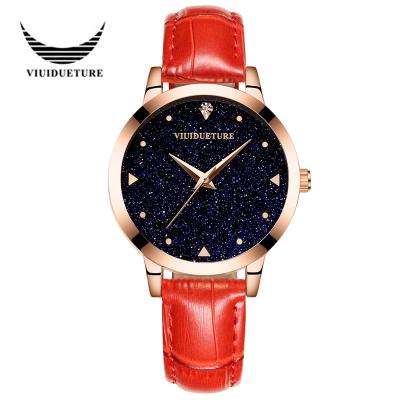 China Chronograph Lady Stone Watch Black Dial Japan Movement Quartz Watches Like The Night Sky With Stars For Your Lover for sale