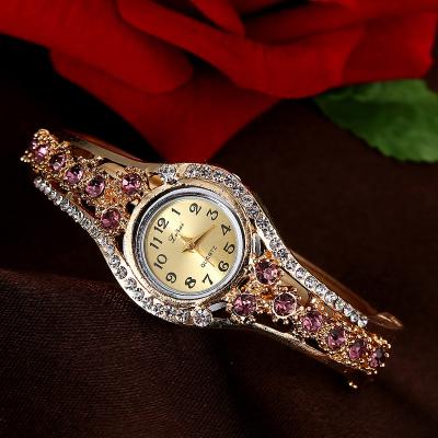 China Chronograph hot sale in Thailand brand female women's small shiny dial clock fashion wristwatch for sale