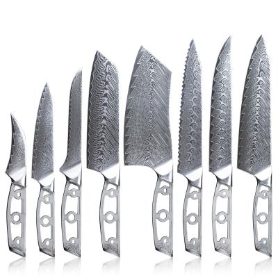 China Sustainable Damascus Kitchen Knives Blade Masks Without LOGO for sale