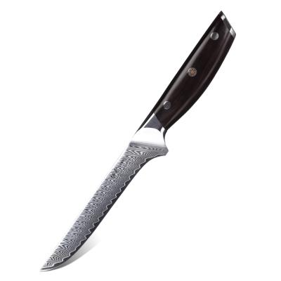 China 6.5 Inch Premium Sustainable Damascus Boning Knife With Full Tang Handle for sale