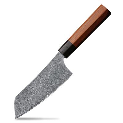 China Sustainable High Carbon Damascus Cleaver Knife With Rosewood Handle for sale