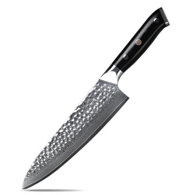 China Pro Viable 8 Inch Damascus Chef Knife with G10 TURWHO Handle Chef Knife Kit for sale