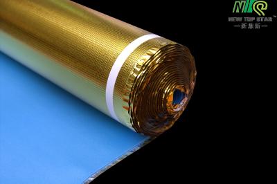 China Golden Film 2mm Blue Foam Underlayment , Sound Proof Floor Padding 1000mm for sale