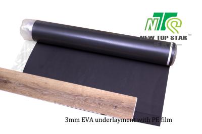 China 100kg/m3 EVA Foam Underlayment 200sqft, ruído preto que reduz-se foi a base para a estratificação à venda