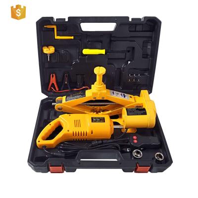 China Auto Repair Tools 12v 5ton Jack Set Auto Electric Hydraulic 2 in 1 Repair Jack Tire Change Tools Car Kits for sale